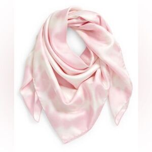 Givenchy Heart Logo Tie Dye Silk Scarf Pink